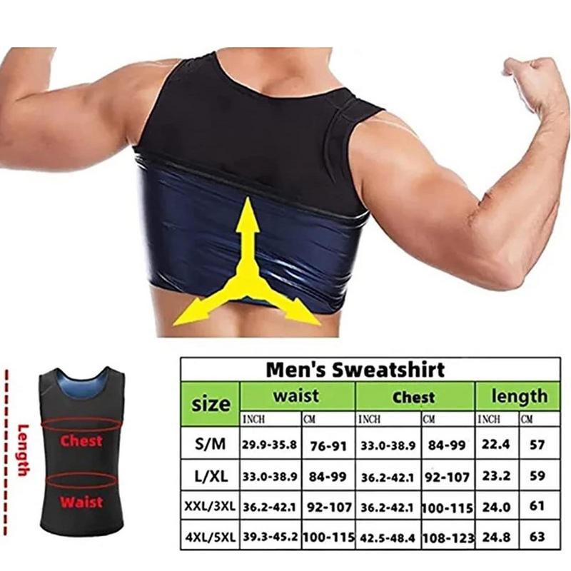 Herren Saunaweste Atmungsaktiv Schweiß Körperformer Schlankmachender Taillentrainer Weste Schnelltrocknendes Sport Tanktop Shirt Trainingsweste Ohne Reißverschluss