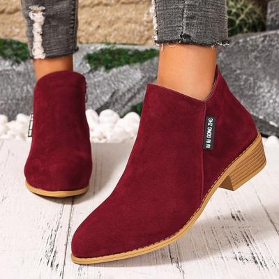 Women's Boots Thick Sole Ankle Boots Fashion Comfortable Snow Boots for Women Side Zipper Short Boot Plus Size Platform Shoes