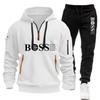 Herbst und Winter Herren Pullover Hoodie und Hose Zweiteiliges Set, Outdoor Jogging Reißverschluss Herren Sportbekleidung Set
