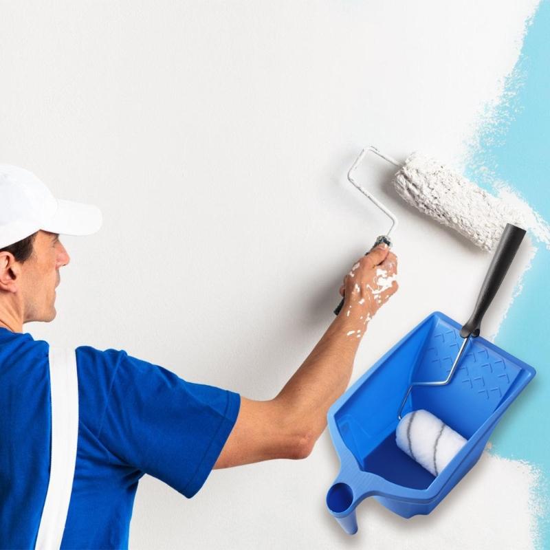 Large Square Painting Trim Container Paint Cup Bucket with Handle Paint Tray for Car Body Paint Repair Organizers Tray