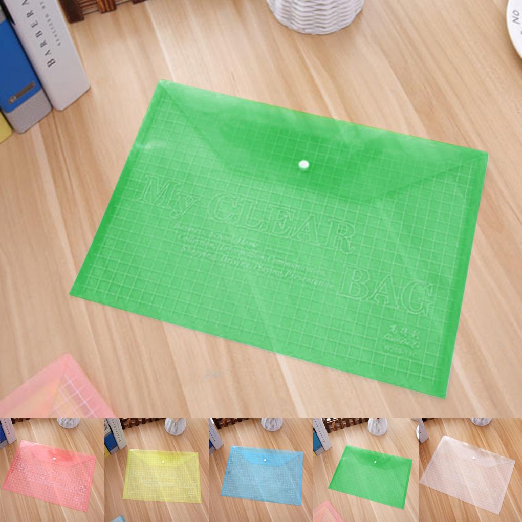 1/5/10 A4 PVC Plastic Document Bag Paper Office Supplies Clear File Folder Bags