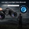 12*42 HD Zoom Binoculars Low Light Level Night Vision Binocular BAK4 Prism Long Distance Telescope with Diopter Ring