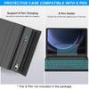 Samsung S10 Lite Tablet Case with Colorful Backlit Bluetooth Keyboard & Pen Slot