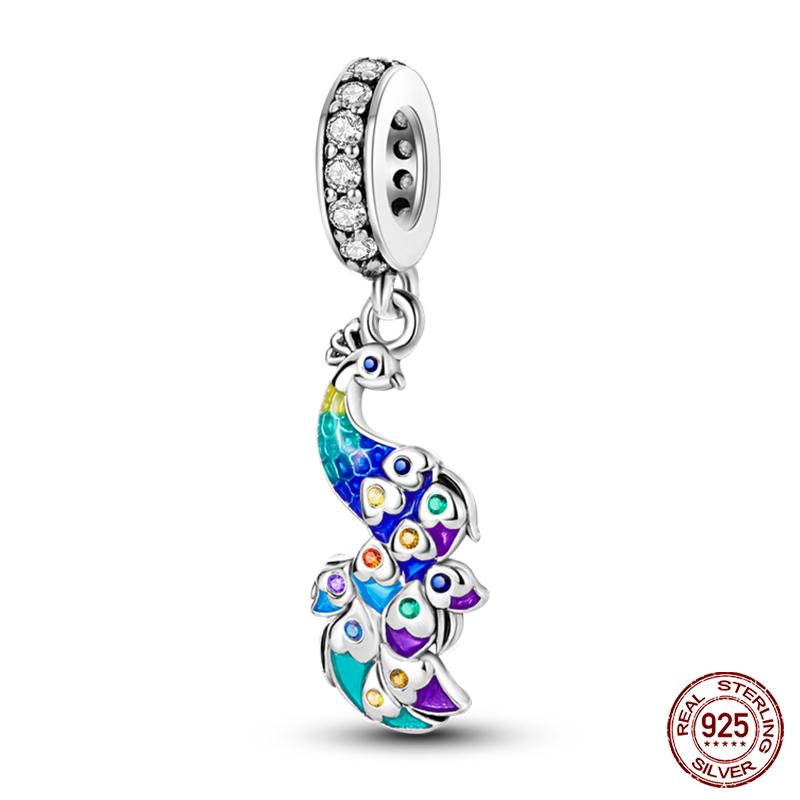 Copper Colorful Masquerade Series Sexy Mask Feather Dress Charms Beads Fit Qikaola Original Bracelets Diy Jewelry