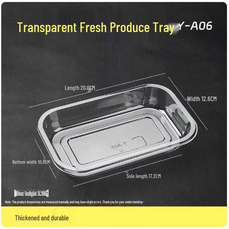Thickened Transparent Food Tray