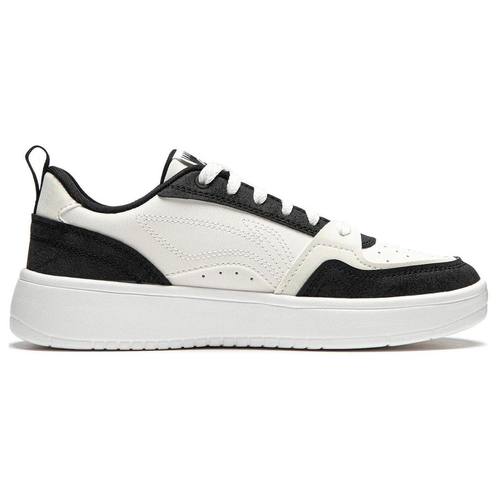 Li Ning Sycee V2 Rutschfeste, dämpfende und abriebfeste Low-Top-Skateboardschuhe für Damen, Schwarz/Weiß, AGCU248-5