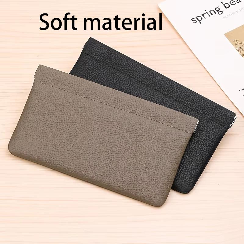 Self-closing Long Wallet Passport Driver's License Holder Data Cable Cosmetic Bag Storage Organizer