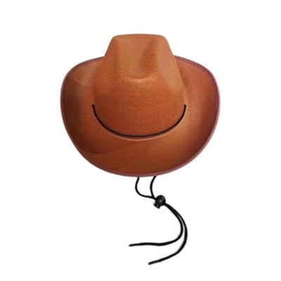 Cowboy Hat Women Men Western Adult Sun Hat Non-woven Fabric Cowgirl Hat Festival Theme Party Hat Fashion Accessory