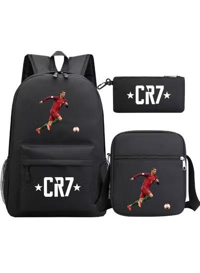 Youth Fashion Backpack Shoulder Bag Pencil Case Children'S Student School Bag 3-Piece Set