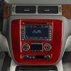 Red Carbon Fiber Central Console Cover Trim For Tahoe/Silverado/Sierra Type C