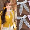 New Elegant Lace Scarf Korean Floral Hollow Triangle Scarf Embroidery Office Lady Wrist Hair Tie Snood Headband Neckerchief