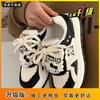 2025 autumn explosion panda black and white cute little white shoes children versatile cute casual student cartoon sneakers