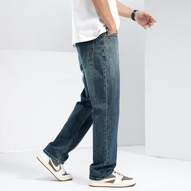 Frühling und Sommer Neue Herren Locker Gerade Amerikanische High Street Stretch Jeans Hosen Herren