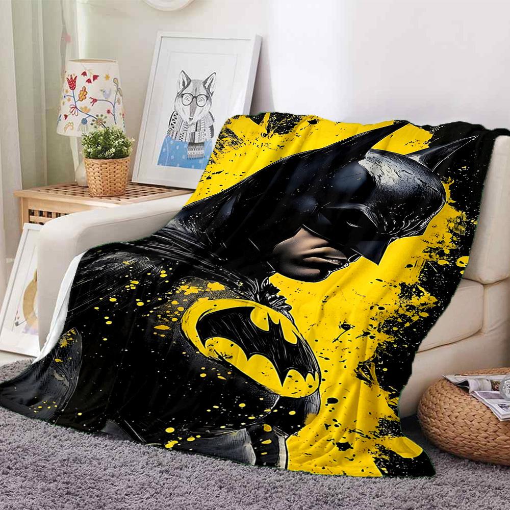 1 stuks Batman, Superhelden Deken Lichtgewicht Flanellen Plaid Voor Bank, Bed, Reizen, Kamperen, Woonkamer, Kantoor, Bank, Stoel, En Bed