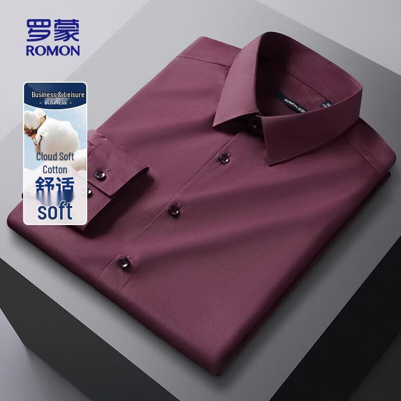 ROMON Men s Long-Sleeve Business Casual Shirt 39