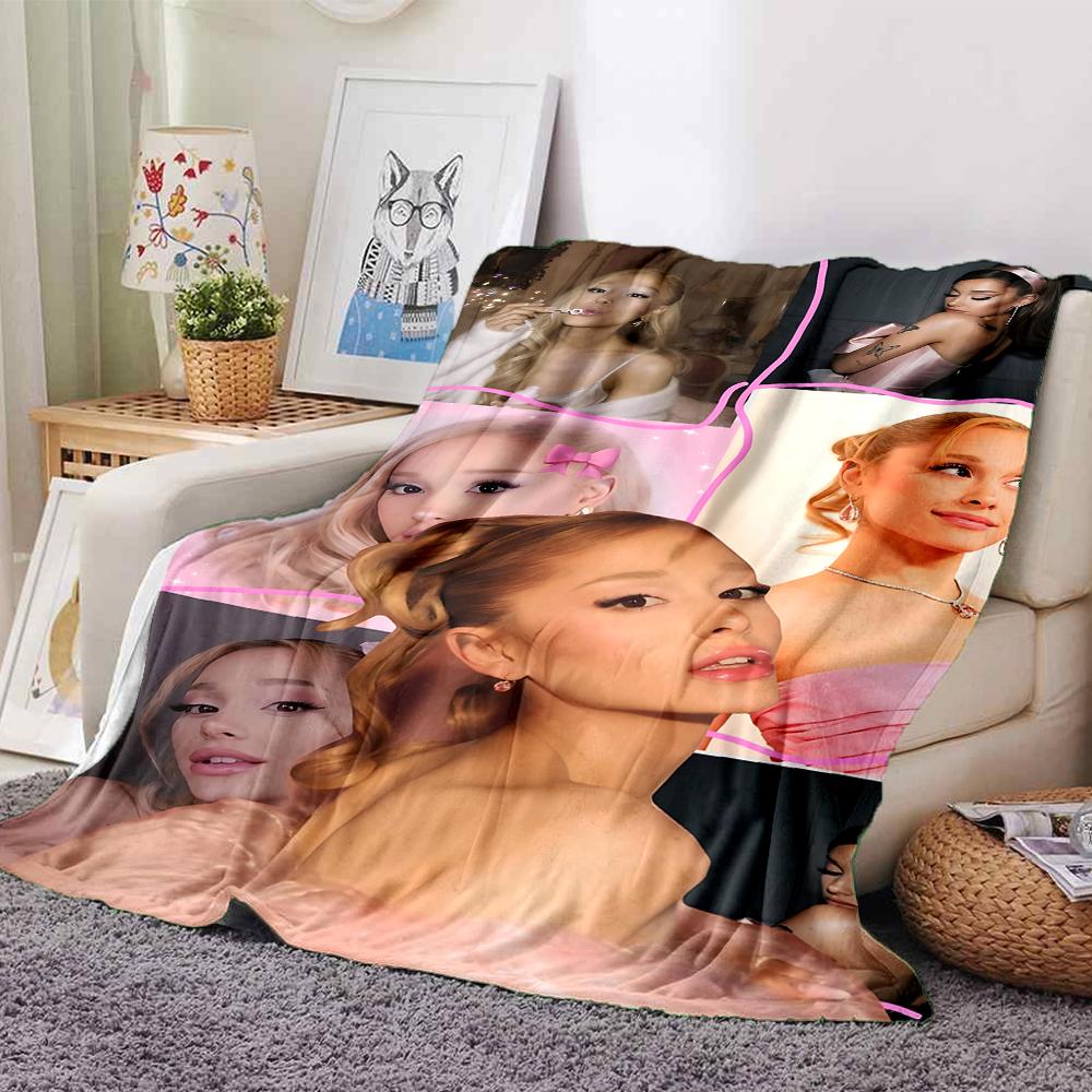 Ariana Grande'S Glamour Evolution Blanket Soft Throw Blanket For Home Bedroom Bed Sofa Travel Office Solid Christmas Blanket