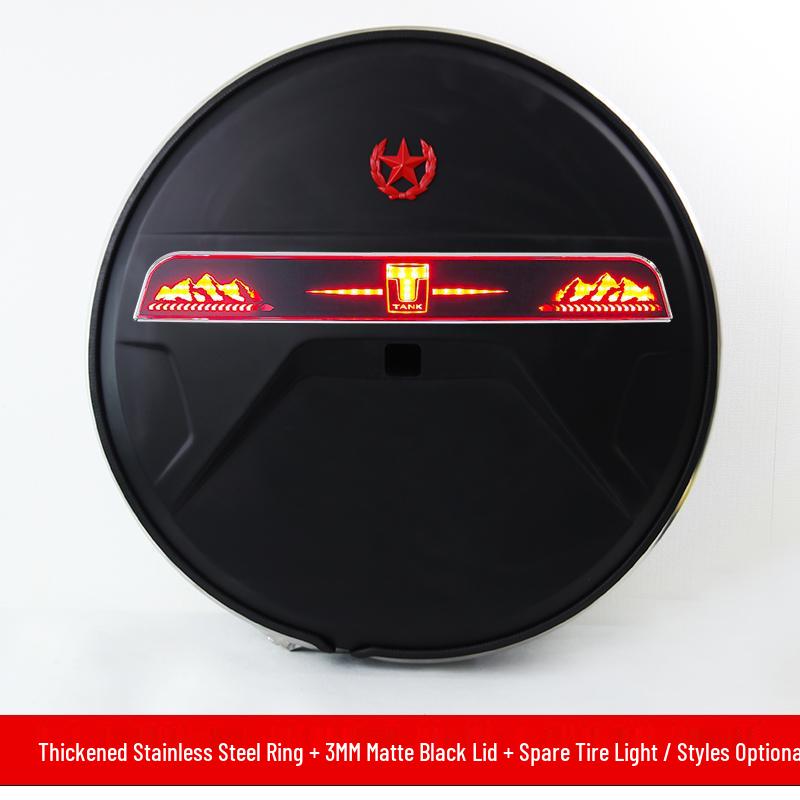 Tank 300 G-Class Style Stainless Steel Spare Tire Light Cover for Modification Upgrade