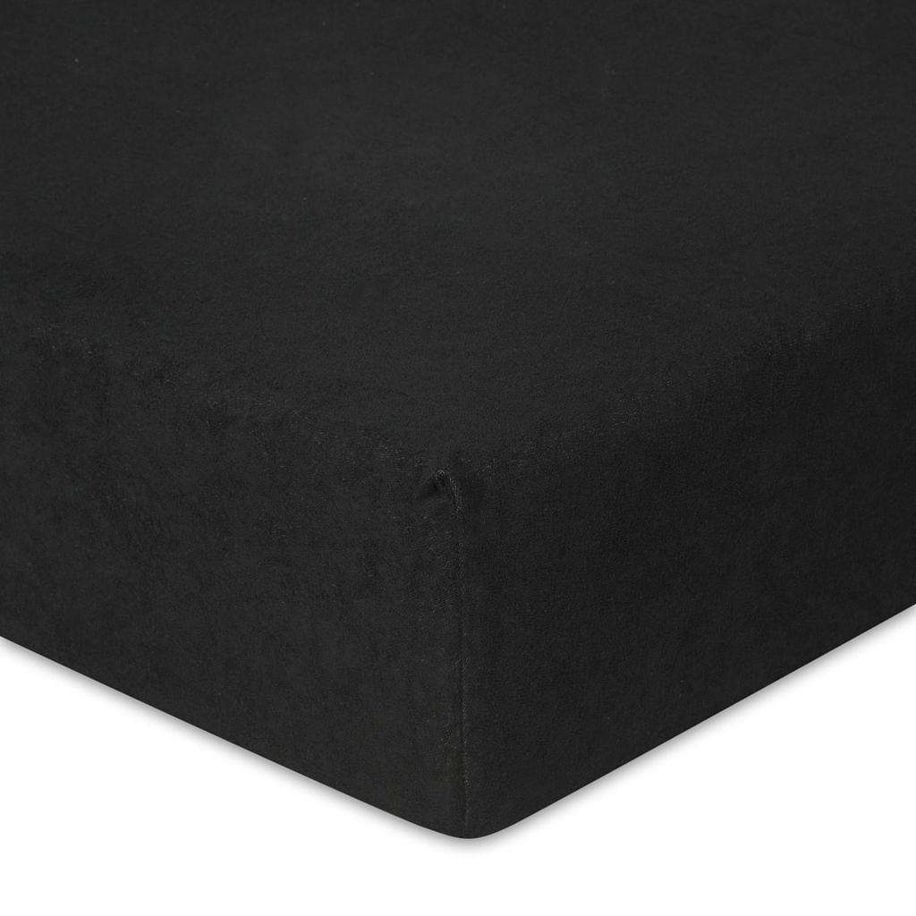 Prześcieradło frotte z gumką 150/160x190/200 premium czarne