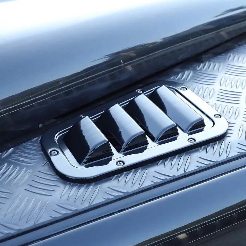For Land Rover Defender 90 110 130 2004-2019 Car Front Engine Hood Bonnet Vents Hood Air Outlet Trim Cover Car Accessory