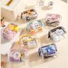 Transparent PVC Mini Portable Storage Bag Multifunctional Cute Animal Print Purse For Travel