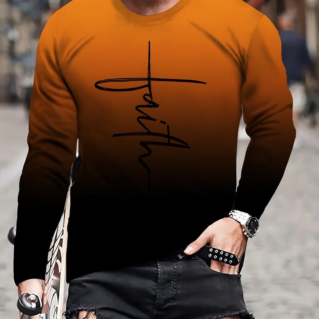 Herren Langarm-T-Shirt mit weichem Griff für Herbst/Winter - Ultra-bequem, atmungsaktiv, feuchtigkeitsableitende Polyestermischung mit