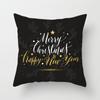 Creative Black and White Christmas Theme Pillowcase Holiday Gift Sofa Decoration Cushion Cover