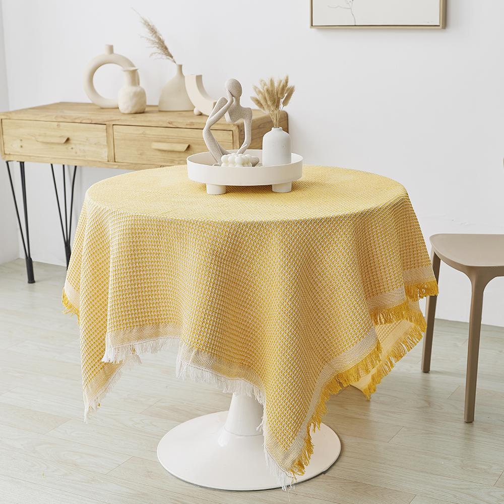 Decorațiune de Masă de Toamnă Față de Masă din Bumbac Pătrată Mică/Față de Masă cu Franjuri/Fețe de Masă pentru Măsuță de Cafea/Fețe pentru Măsuțe Laterale Pentru Decorarea Mesei