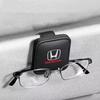 Car Sunglasses Holder Leather Eyeglasses Hanger Sun Visor Glasses for Honda Fit Civic Accord 7 8 9 10 Pilot City Jazz CRV HRV