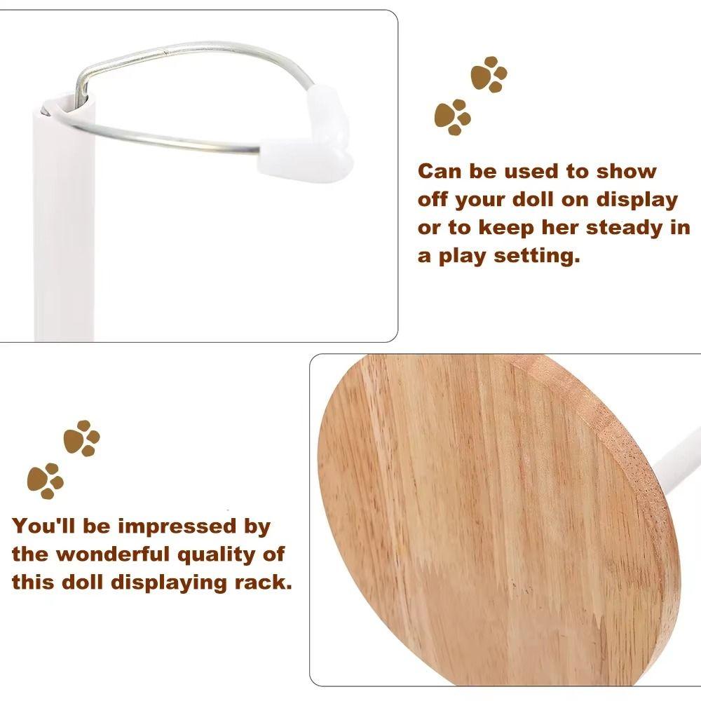 Wooden Base Doll Display Holder Plastic Support Action Figure Stand Doll Stands  Home Decoration