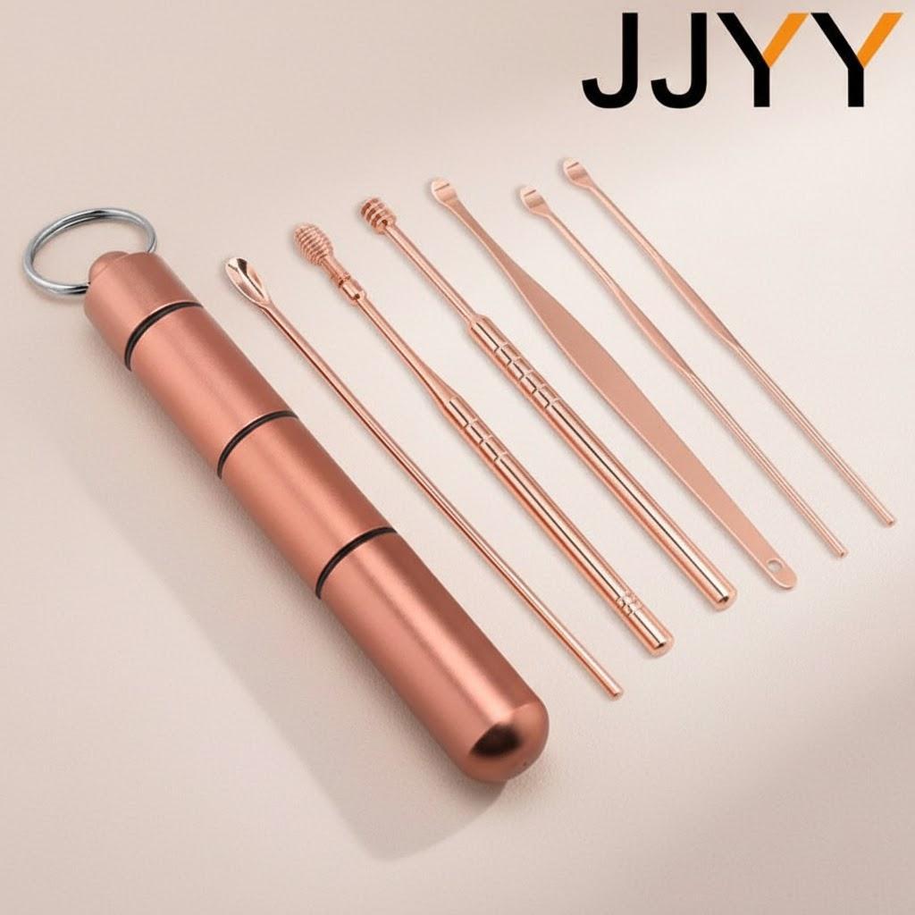 6pcs Stainless Steel Ear Wax Removal Kit Ear Cleaner Ear Care Tool Ear Wax Remover Ear Cleaning Set