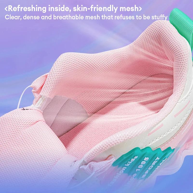 Trendy Pink Girls' Casual Sports Shoes Outdoor Anti-Slip Running Sneakers for Children Tenis Size 28-39