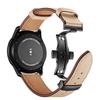 Echtes Leder Armband mit Schmetterlingsverschluss für Samsung/Huawei Uhr - Universell 20mm/22mm