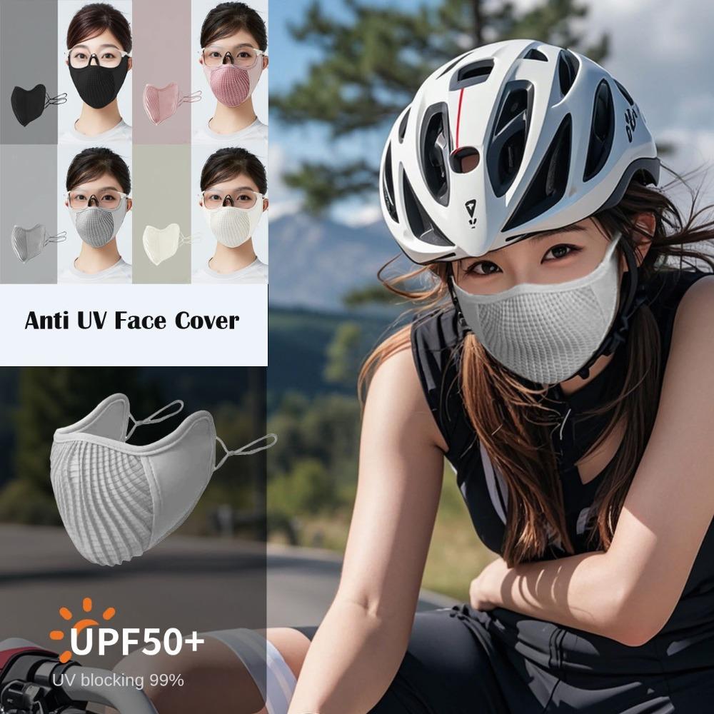 Ice Silk Sunscreen Face Cover Breathable Cycling Mask Anti UV Face Cover  Summer Outdoor Sports