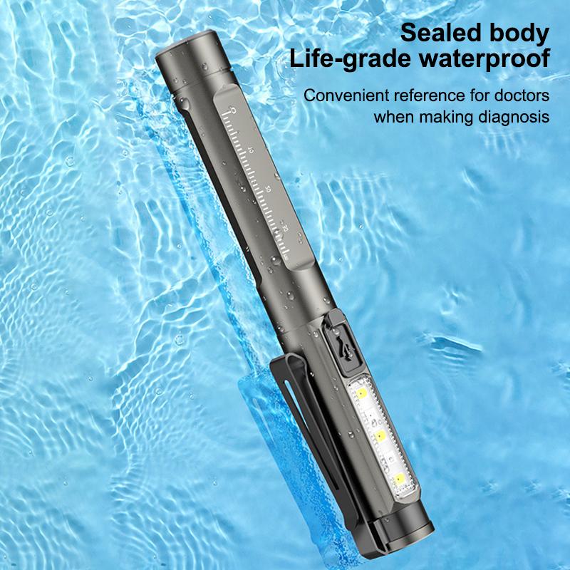 Rechargeable Medical Handy Pen Light Dual Light Source Led Flashlight Mini Pocket Doctor Oral Examination Penlight Clip Lamp