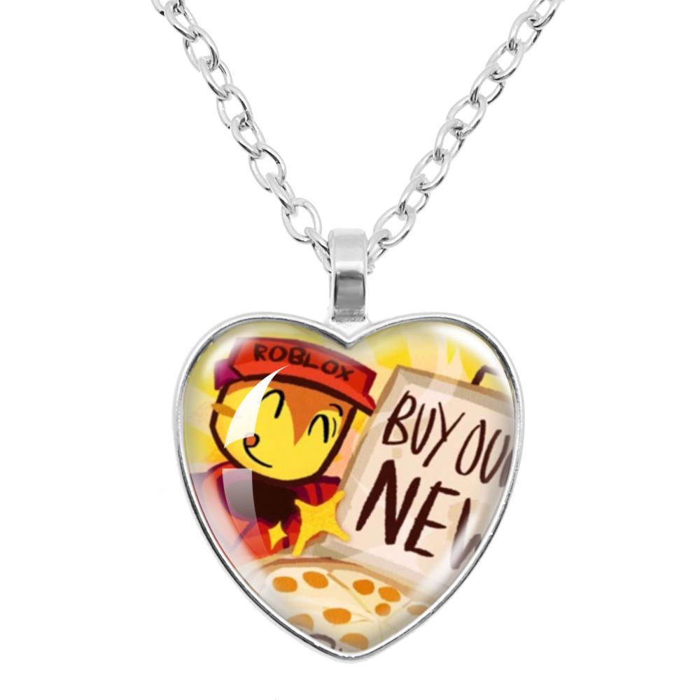 

Buy Our New Pizza Elliot Game Forsaken Funny MeMe Glass Heart Shape Pendant Necklace Jewelry Charm Gamer Collect Gift