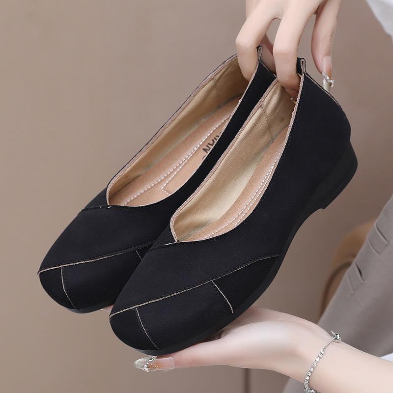 Shoes Women's Spring New Versatile Casual Shallow Lazy One Pedal Breathable Comfortable Polyurethane Sole Mother Shoes