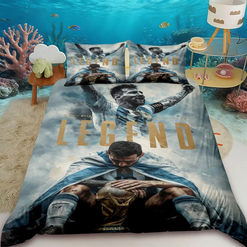 Duvet Cover CR7 Football Star R-Ronaldo Printing Bedding Set Duvet Cover Comforter Bed Youth Kids Girl Boys Gifts