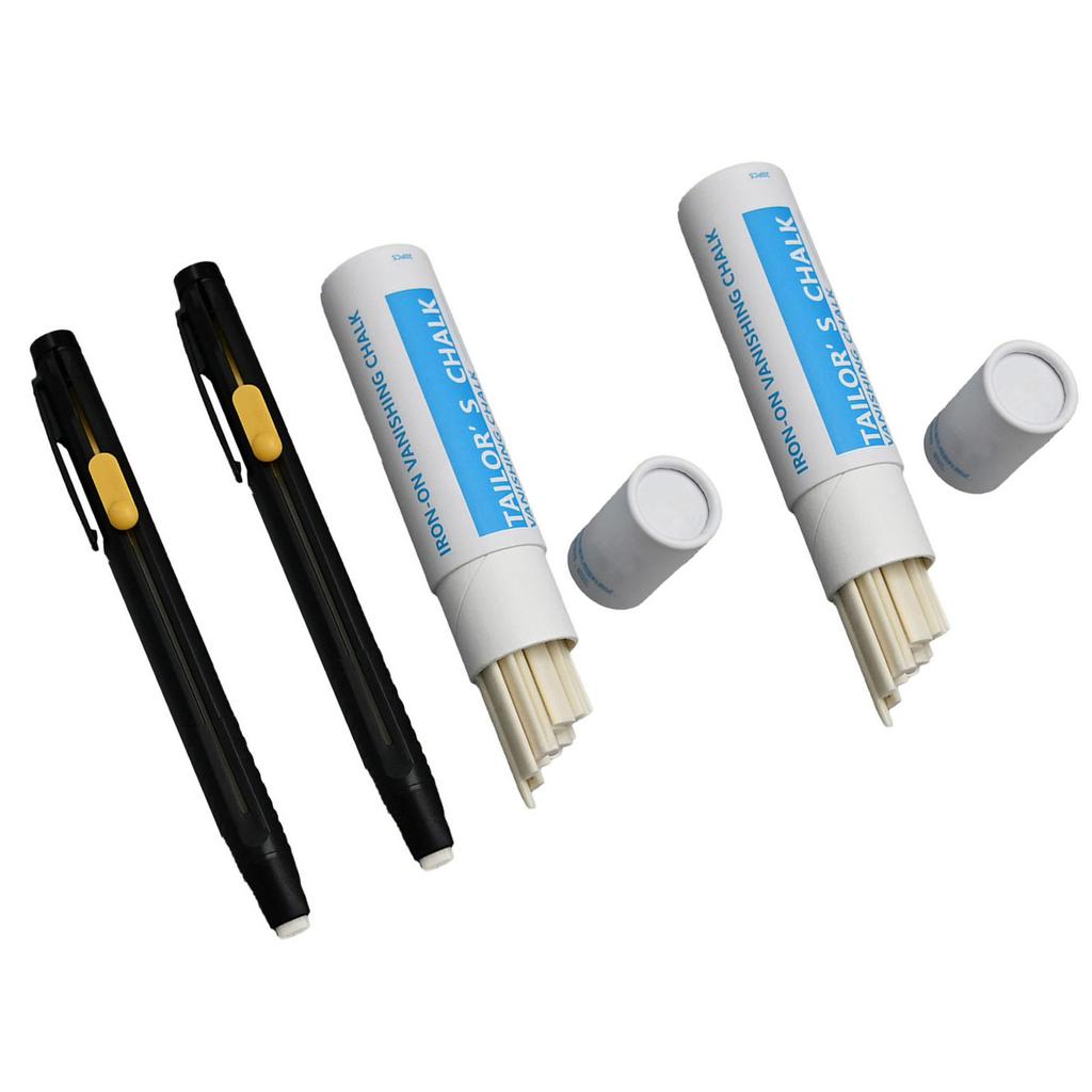 Multifunctional Sewing Chalk Pen with Refills Plastic Fabric Marking Tool for Dressmaking Fabric Marking and Quilting
