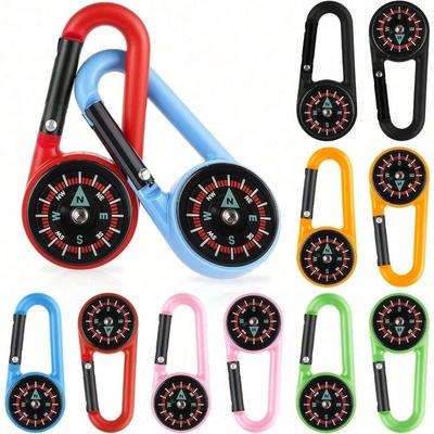 12 PCS Mini Compass Keychains Small Pocket-Sized Colorful Compasses, Essential Adult Survival Gear. Multi-Scene Use: Ideal Outdoor Accessory