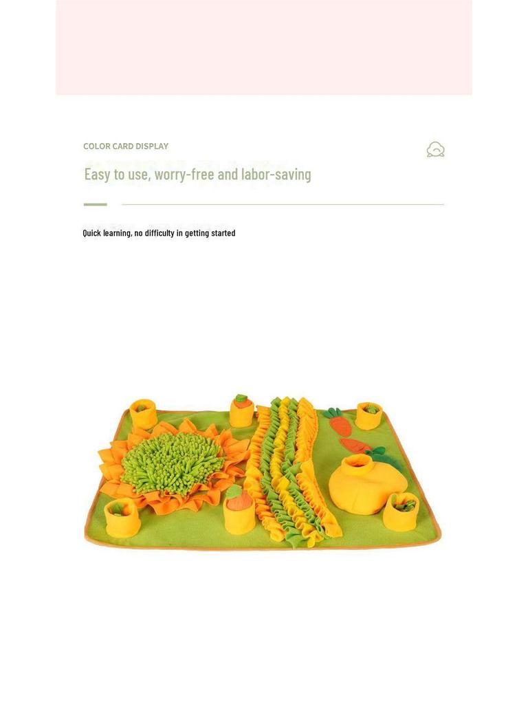 Pet Activity Pad: Energy-boosting Sniffing Mat for Dogs & Cats with Hidden Treats, Food Dispenser, and Toys