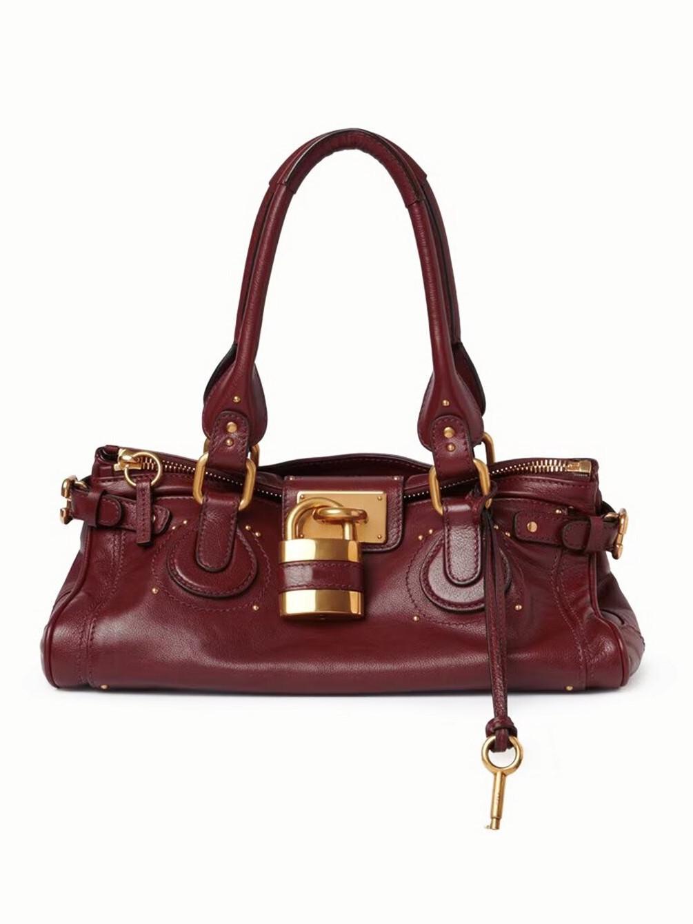 

2026 Нова Осінь/Зима Вінтажна Універсальна Сумка з Головою-Замком та Сумка-Подушка з Заклепками бордовий