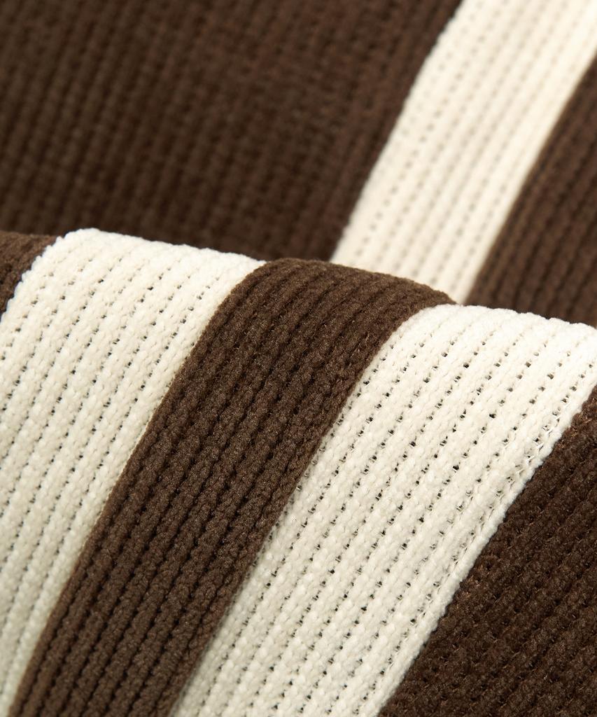 TOFFEE Double Side Line Track Vertical Pants (Brown)