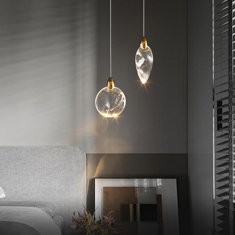 Hanging Light Suspension Type Crystal Pendant Lamp Kitchen Living Room Restaurant Bedroom Luxury Decoration LED  Pendant Lights