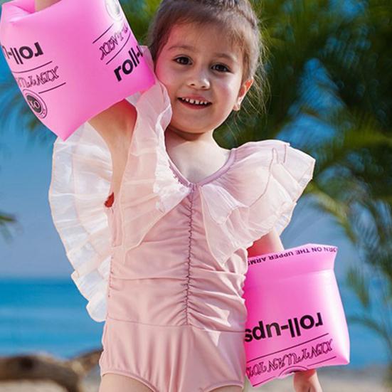 1 Pair Kids Arm Floaties Pool Floats Arm Bands Inflatable Swim Rings Arm Floater Swimming Pool Accessories Swim Trainer Floaties