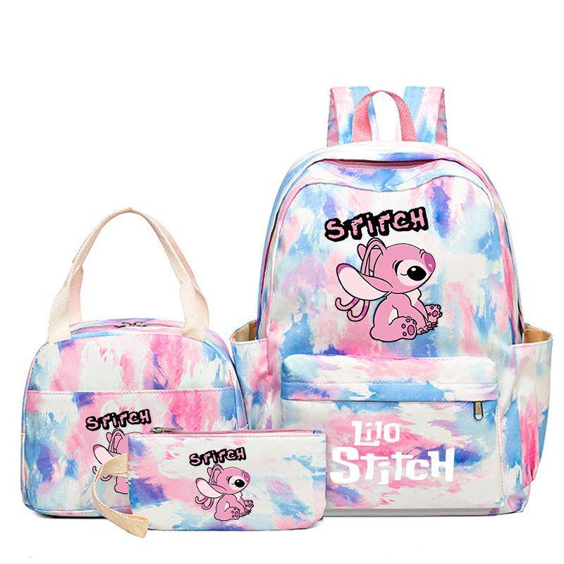 Cartoon Animation Schoolbag Large Capacity Primary And Secondary School Students Backpack Meal Bag Pencil Bag Three-Piece Set