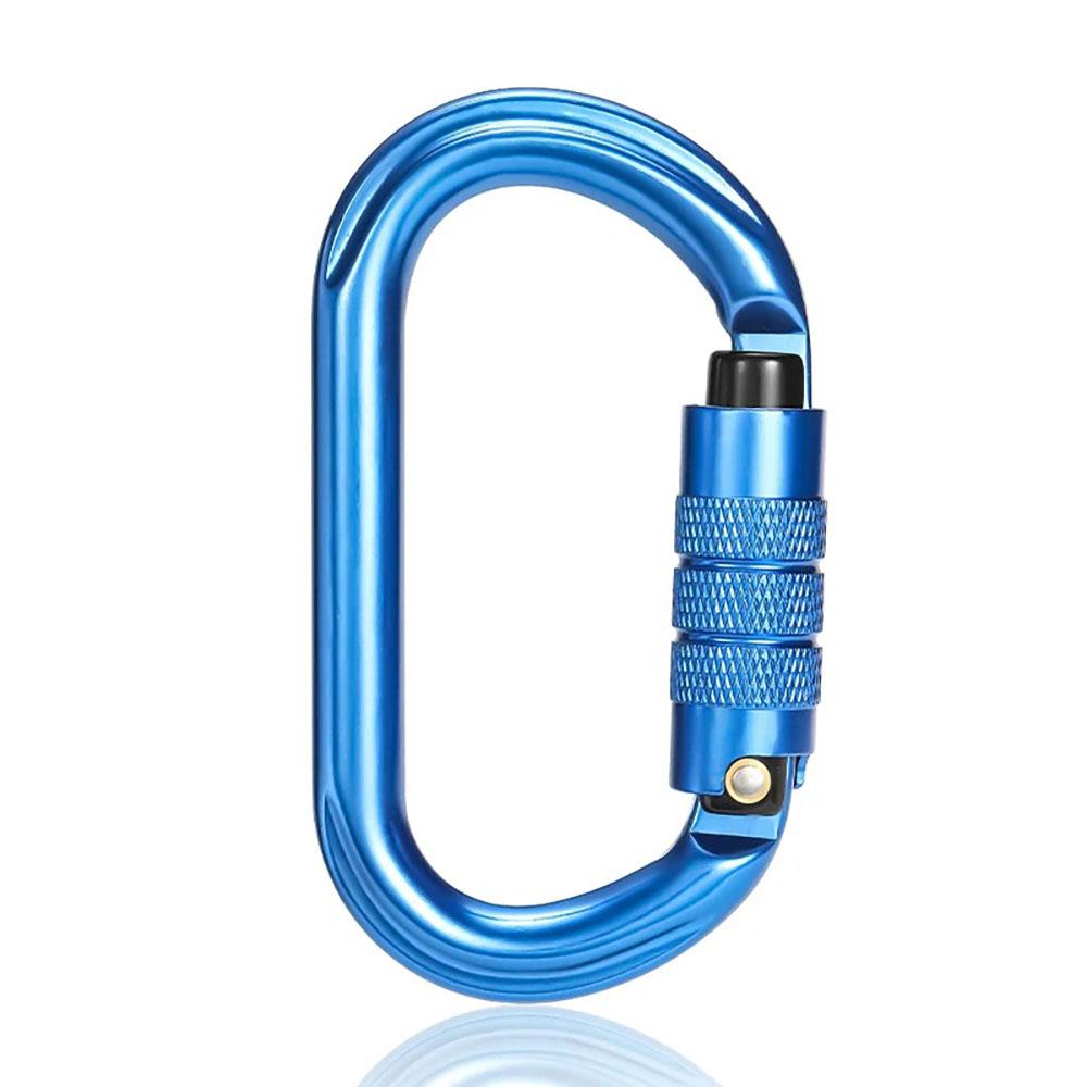 

Алюминиевые карабины О-образной формы с автоматической блокировкой, 25 кН, пряжка-зажим для снаряжения для кемпинга и активного отдыха. синий