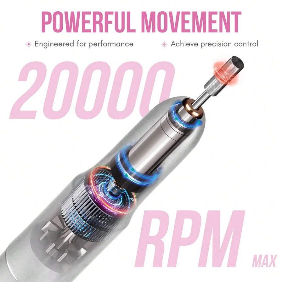 Electric 4-in-1 Nail Grinder & Manicure Tool: Integrated Nail & Dead Skin Remover with Polishing Function.