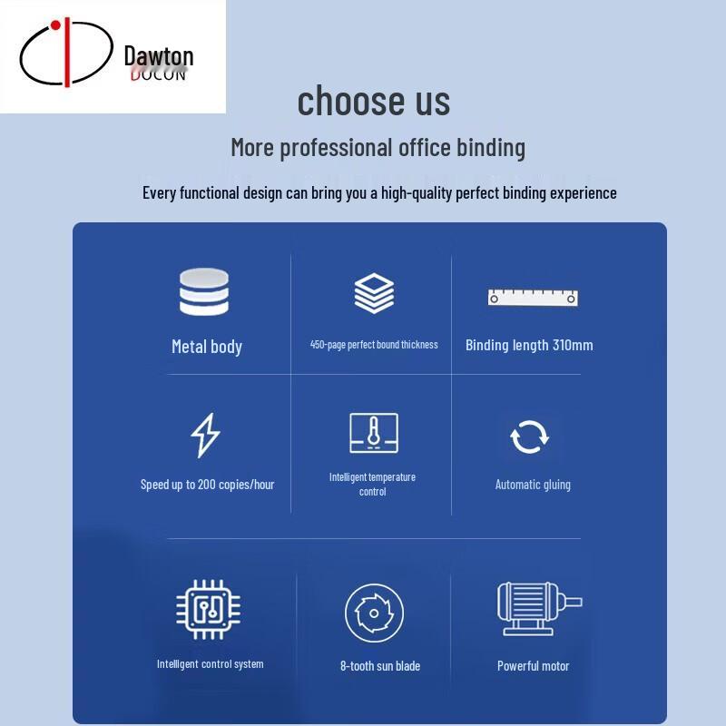 DOCON DC-8800C Automatic Perfect Binder & Paper Cutter Bundle CN plug (adapter included)