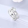 Latest In Genuine Copper Pink Bow Ring Design Simple Ring Zircon Bands Fashion Luxury For Women Party Anniversary Wedding Present Choice