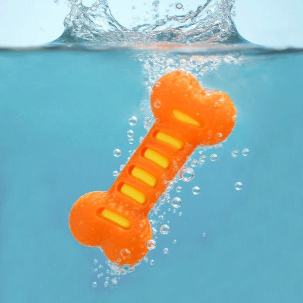 Rubber Pet Leaky Food Bone Toy Bite-resistant Wear-resistant Diamond Shaped Bone Toys Portable Fun Dog Grinding Stick